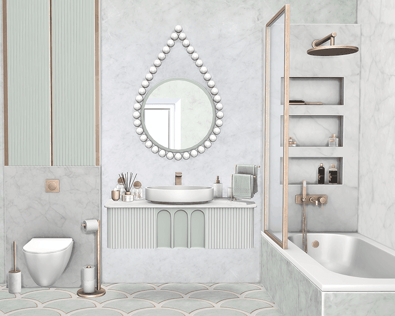 Галерея мода Набор для ванной Pearl Bathroom #1
